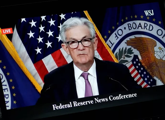 Fed Chair Jerome Powell Talking about Inflation^ Wathing the Video on CNBC Television YouTube Channel^ on a Macbook Pro