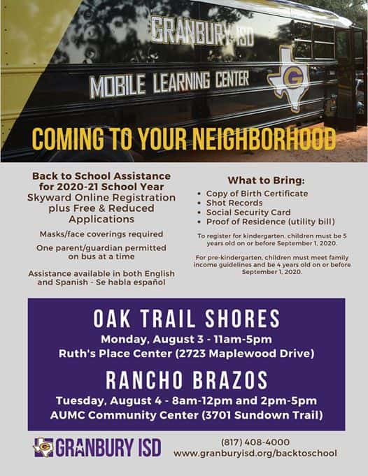 Granbury ISD Mobile Learning Center Helping Parents Out | 95.5 K-HITS