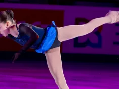 Kamila Valieva of Russia performing at the Exhibition gala of the ISU Grand Prix of Figure Skating Rostelecom Cup; MOSCOW^ RUSSIA – NOVEMBER 18^2018