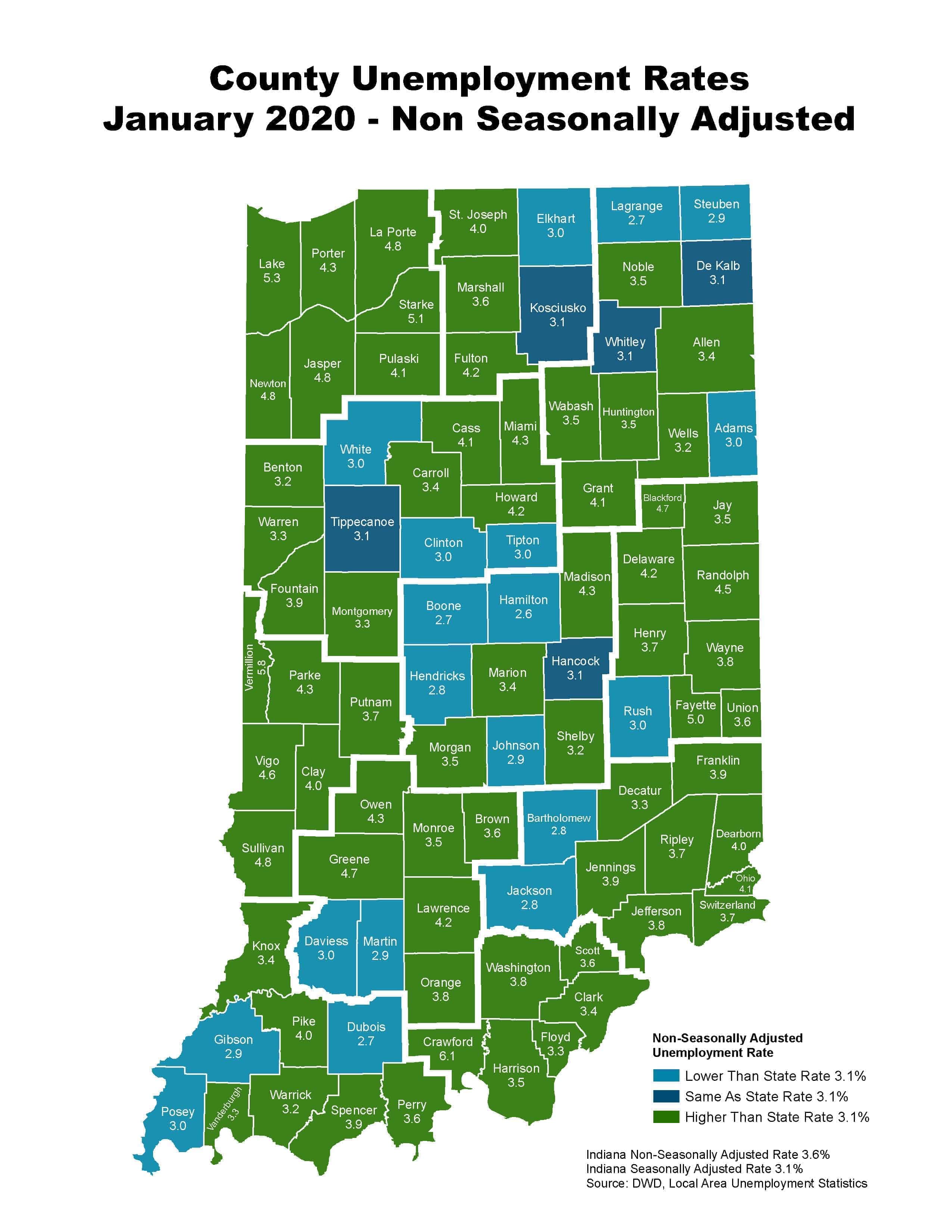 Indiana Releases County Unemployment Rates The Legend 95.9 FM
