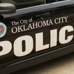 Oklahoma City Police logo on police car. Oklahoma City^ OK - May 17^ 2022