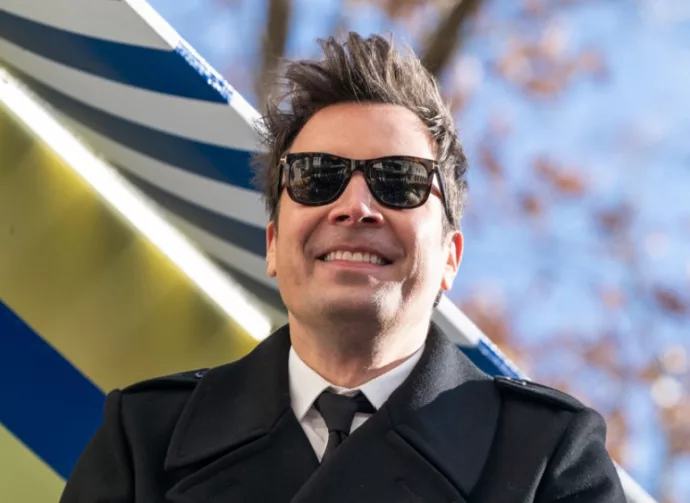 Jimmy Fallon and The Roots rides float Entenmann's Bake Shop at 93rd Annual Macy's Thanksgiving Day Parade alone Central Park West New York^ NY - November 28^ 2019