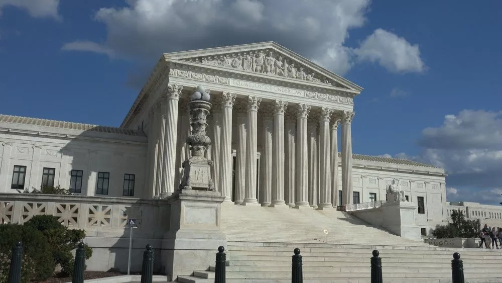 US Supreme Court Building. Supreme Court building faces the US Capitol. WASHINGTON^ DC - OCT 3^ 2016
