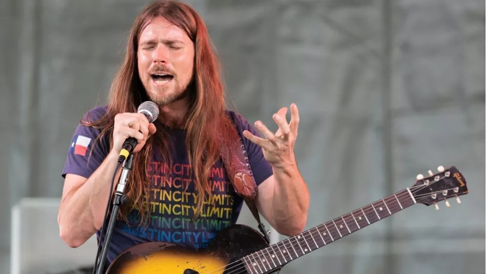 Lukas Nelson performs at The Newport Folk Festival in Rhode Island Newport^ Rhode Island^ USA - July 26^2019