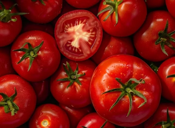 Fresh tomatoes - Top view
