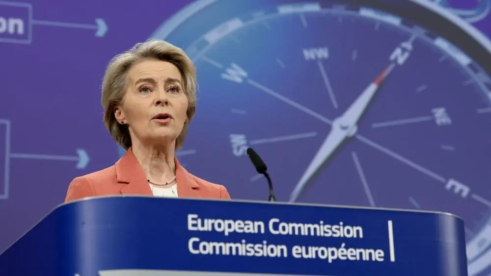 Press conference by European Commission President Ursula von der LEYEN and Executive Vice-President Stephane SEJOURNE^ on the Competitiveness Compass in Brussels^ Belgium on January 29^ 2025.