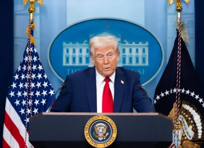 President Donald Trump speaks at a White House press briefing WASHINGTON –Jan 30 2025