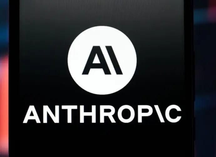 The Anthropic AI logo is seen displayed on a smartphone screen. October 9^ 2025^ United States