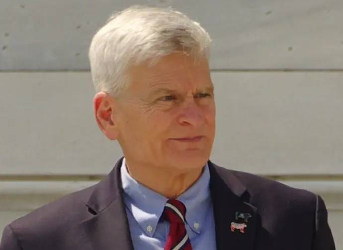 U.S. Sen. Bill Cassidy (R-La.) walks out of the U.S. Capitol. WASHINGTON^ DC - April 18^ 2024