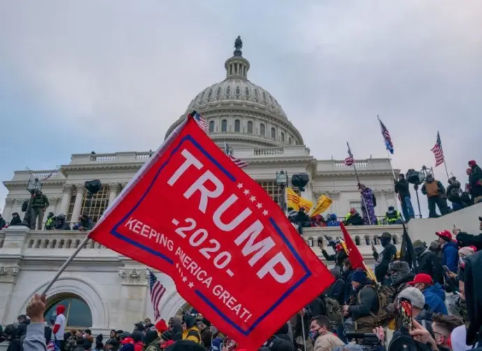 President Donald Trump supporters storm the United States Capitol building. WASHINGTON^ D.C.^ UNITED STATES - JANUARY 6^ 2021