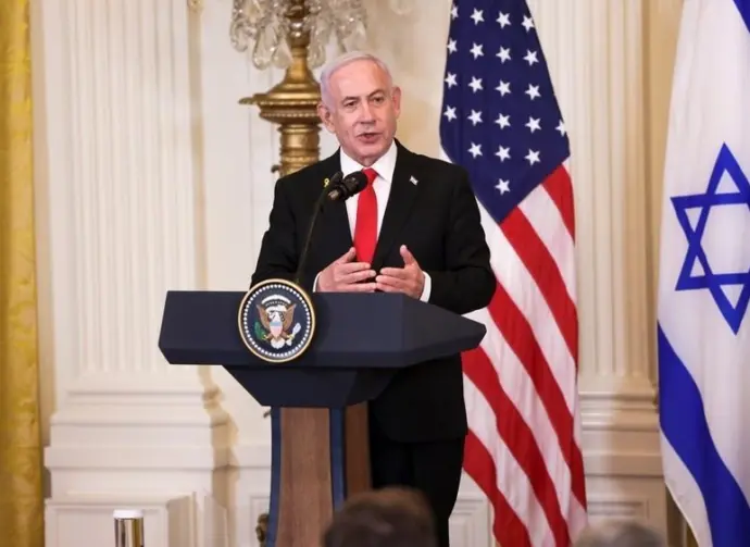 Israeli Prime Minister Benjamin Netanyahu at the White House WASHINGTON^ DC^ USA - February 4^ 2025