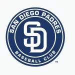 San Diego Padres^ Popular editorial vector logo is printed on white paper.