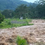Flash floods that hit the lower plains with water mixed with mud