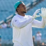 21 DESHON ELLIOTT FS MIAMI DOLPHINS VS JACKSONVILLE JAGUARS PRE SEASON WEEK 3 AUGUST 26^ 2023 EVERBANK STADIUM JACKSONVILLE FLORIDA