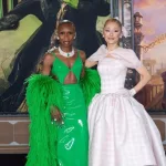 Cynthia Erivo and Ariana Grande at the premiere for Wicked at the Dorothy Chandler Pavilion. LOS ANGELES^ CA. November 09^ 2024
