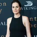 Michelle Dockery wearing dress by Armani attend the "Downton Abbey" New York premiere at Alice Tully Hall Lincoln Center. New York^ NY - September 16^ 2019