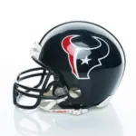 Houston Texans NFL club riddell helmet replica on white background.