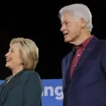 Democratic presidential candidate former Secretary of State Hillary Clinton and former U.S. president Bill Clinton February 19^ 2016 in Las Vegas^ NV