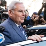 Senator Bob Menendez and his wife Nadine Menendez depart Manhattan Federal court in New York after arraignment on new charges in bribery case on March 11^ 2024