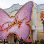 Outside the entrance to The Dolly Parton Experience museum in the Dollywood theme park Pigeon Forge^ Tennessee^ USA - December 17 2025
