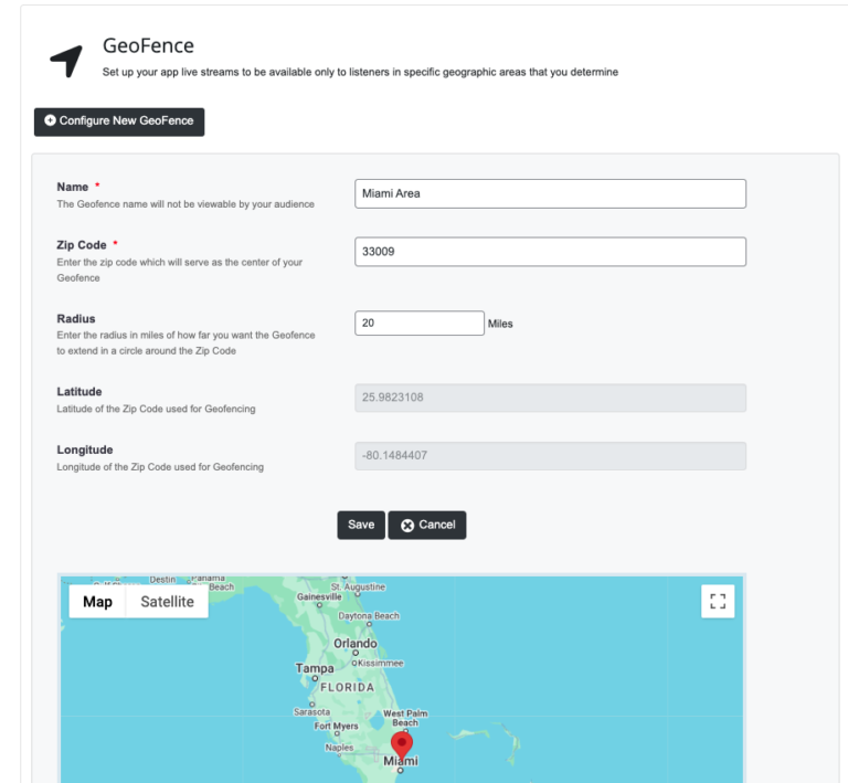 geofence setup