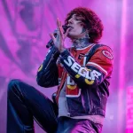 Bring Me the Horizon performing at Rockfest music festival Pictured: Oliver Sykes HYVINKAA^ FINLAND – JUNE 2 2022
