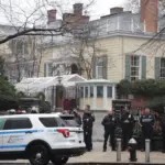 NYPD presence out front of Gracie Mansion in Manhattan New York^ NY - 12/16/2018: