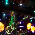 Eric Bass of Shinedown performs at the Rockstar Uproar Festival on September 25^ 2012 in Nampa^ Idaho.