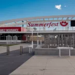 The main gate of Summerfest "The Worlds Largest Outdoor Music Festival" located on the Henry Maier Festival Park grounds. Milwaukee^ WI