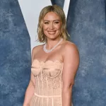 Hilary Duff at the 2023 Vanity Fair Oscar Party at the Wallis Annenberg Center. BEVERLY HILLS^ CA. March 12^ 2023