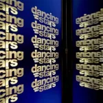 Official "Dancing With The Stars" logo multiplied and reflected by the tablet screen