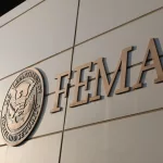 Logo and FEMA lettering on the Federal Emergency Management Agency Headquarters Building. Washington^ DC USA; August 3^ 2024