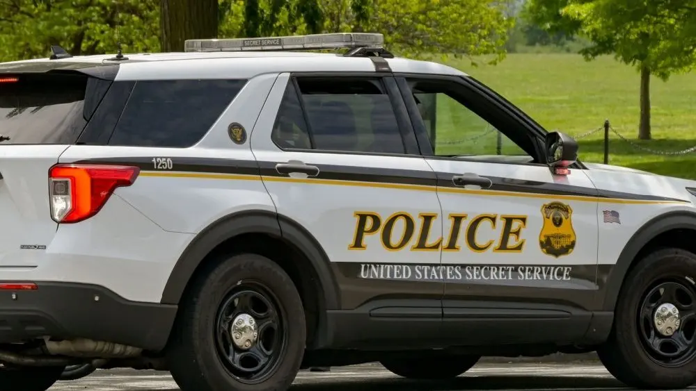 Washington DC^ USA - 30 April 2024: Police patrol car used by the United States Secret Service Uniformed Division