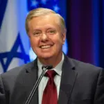 US Senator Lindsey Graham speaks during 7th Annual Jerusalem Post Conference at Marriott Marquis Hotel New York^ NY - April 29^ 2018
