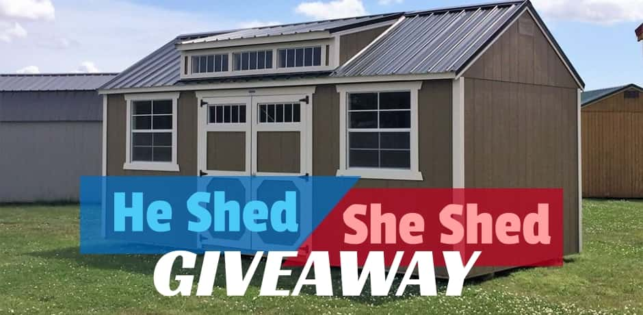 He Shed She Shed Giveaway 1025 The Shark Werx Fm