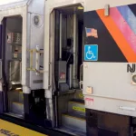 NJ Transit commuter trains - link to destinations throughout New Jersey and to New York City. Morristown^ NJ^ USA - Aug. 28^ 2024