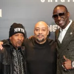 Korey Wise^ Raymond Santana^ Yusef Salaam^ members of the Central Park Five (now called 'Exonerated Five') at Alice Tully Hall in New York on November 30^ 2023