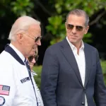 President Biden and son Hunter^ boards Marine One for a weekend at Camp David. Washington DC USA - July 26^ 2024