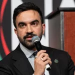 NY Assembly member Zohran Mamdani speaks at the city mayoral candidates forum held by Reverend Al Sharpton at 2025 annual NAN Convention at Sheraton Times Square. New York^ NY - April 3^ 2025
