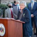 Governor of Alabama^ Kay Ivey^ giving speech in Fultondale^ AL on January 27^ 2021