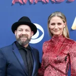 Kristian Bush and Jennifer Nettles of Sugarland attend the 53rd Annual Academy of Country Music Awards on April 15^ 2018 at the MGM Grand Arena in Las Vegas^ Nevada.