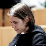 Amanda Knox in the court for a trial session for Meredith Kercher murder case. Perugia^ Italy - January 22^ 2011