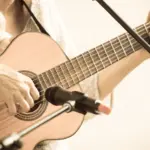Woman with guitar/toned photo