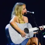 Megan Moroney performs in Hollywood^ Florida on November 14^ 2024 as part of Audacy’s Stars and Strings benefit concert.