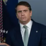 Press conference featuring Deputy Attorney General Todd Blanche on Supreme Court Victory at the White House. Washington DC. 2025 June 27.