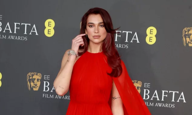 Dua Lipa attends the 2024 EE BAFTA Film Awards at The Royal Festival Hall in London^ United Kingdom - February 18^ 2024: