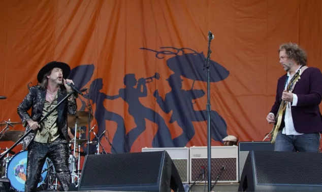 Chris and Rich Robinson of the Black Crowes performs at the 2022 New Orleans Jazz and Heritage Festival. New Orleans^ LA USA