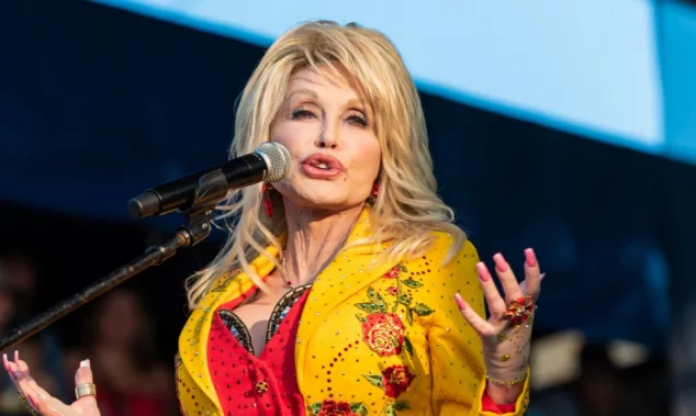 Dolly Parton performs at The Newport Folk Festival in Rhode Island. Newport^ Rhode Island^ USA - July 27^2019