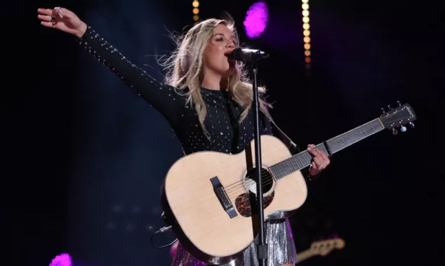Kelsea Ballerini performs at the 2018 CMA Fest at Nissan Stadium on June 9^ 2018 in Nashville^ Tennessee.