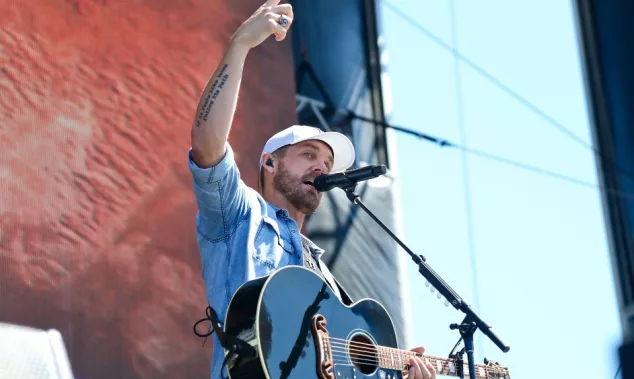 Brett Young performs at the Daytime Village on September 21^ 2019 at the Las Vegas Festival Grounds in Las Vegas^ Nevada.
